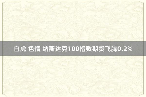 白虎 色情 纳斯达克100指数期货飞腾0.2%