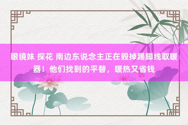 眼镜妹 探花 南边东说念主正在毁掉踢脚线取暖器！他们找到的平替，暖热又省钱