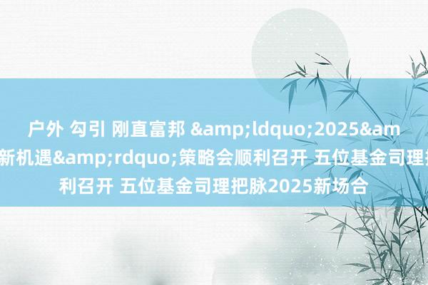 户外 勾引 刚直富邦 &ldquo;2025&middot;预见新机遇&rdquo;策略会顺利召开 五位基金司理把脉2025新场合