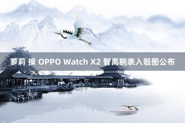 萝莉 操 OPPO Watch X2 智高腕表入彀图公布