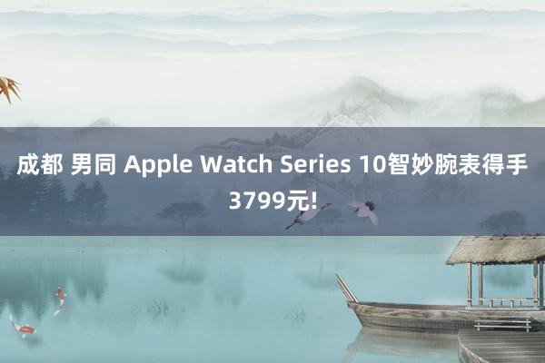 成都 男同 Apple Watch Series 10智妙腕表得手3799元!