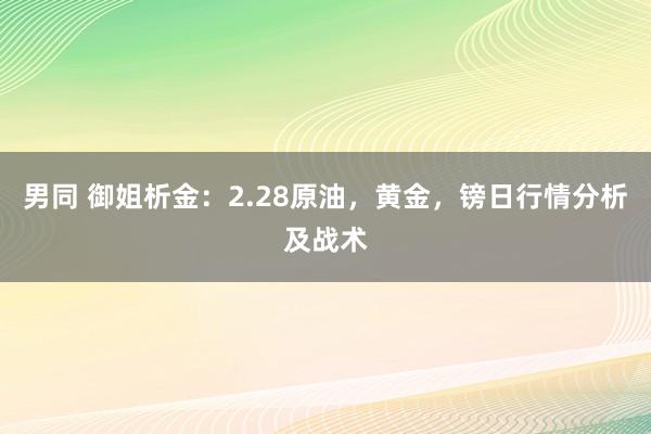 男同 御姐析金：2.28原油，黄金，镑日行情分析及战术