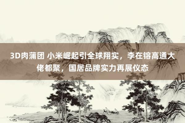 3D肉蒲团 小米崛起引全球翔实，李在镕高通大佬都聚，国居品牌实力再展仪态