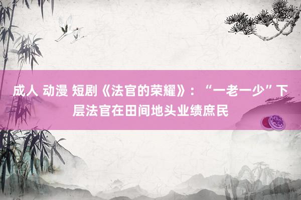 成人 动漫 短剧《法官的荣耀》：“一老一少”下层法官在田间地头业绩庶民