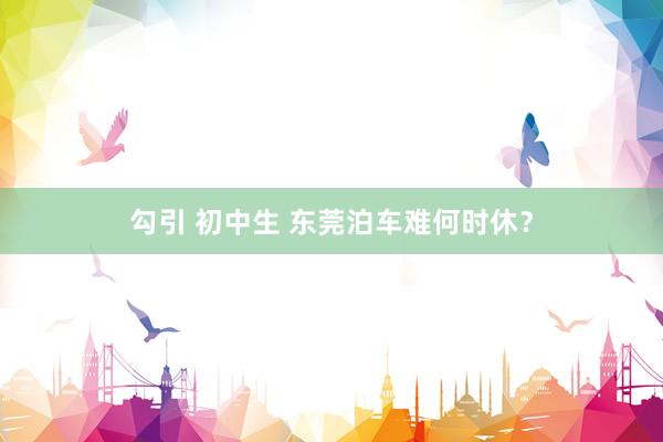 勾引 初中生 东莞泊车难何时休？