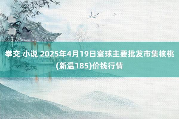 拳交 小说 2025年4月19日寰球主要批发市集核桃(新温185)价钱行情