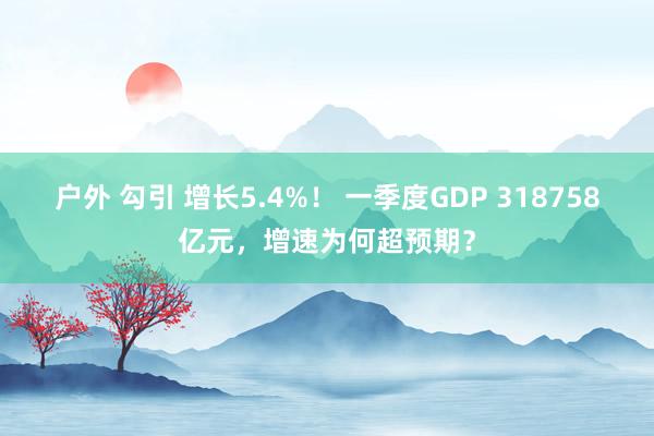 户外 勾引 增长5.4%！ 一季度GDP 318758亿元，增速为何超预期？