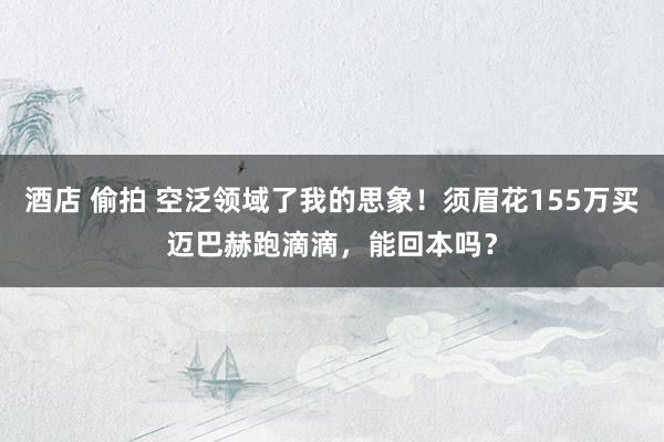 酒店 偷拍 空泛领域了我的思象！须眉花155万买迈巴赫跑滴滴，能回本吗？
