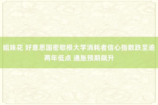 姐妹花 好意思国密歇根大学消耗者信心指数跌至逾两年低点 通胀预期飙升
