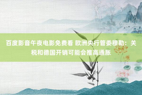 百度影音午夜电影免费看 欧洲央行管委穆勒：关税和德国开销可能会推高通胀